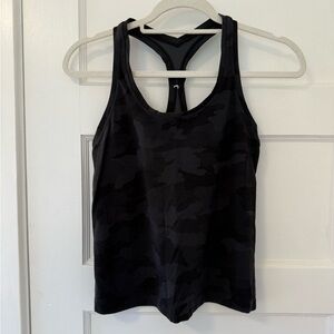 Lululemon align racerback tank, race length, black camo, nulu material, size 6